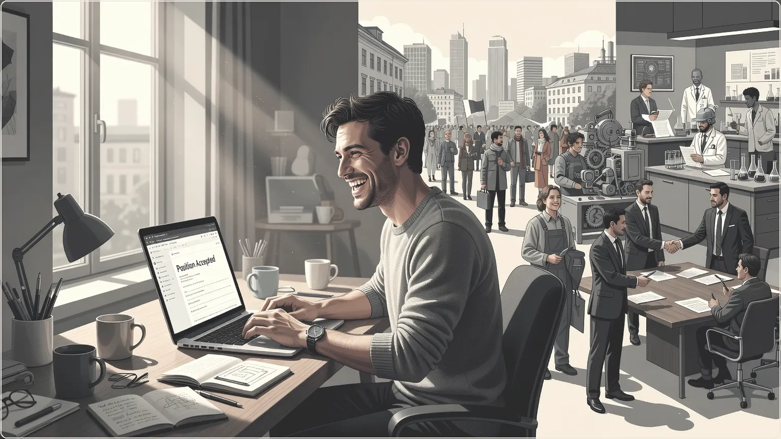 Developer celebrates landing job via open-source bot